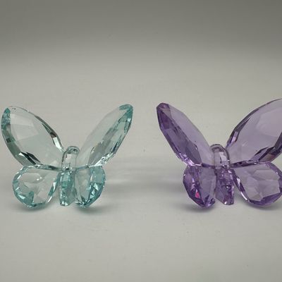 Pair of Swarovski Brilliant Butterfly Crystal Figurines