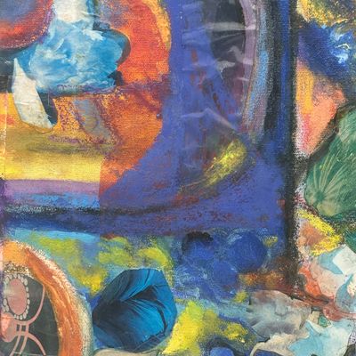 Edith Feiner Sarett - Original Signed Mixed Media on Paper