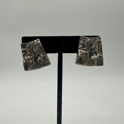 Two Pairs Sterling Silver Clip-On Earrings