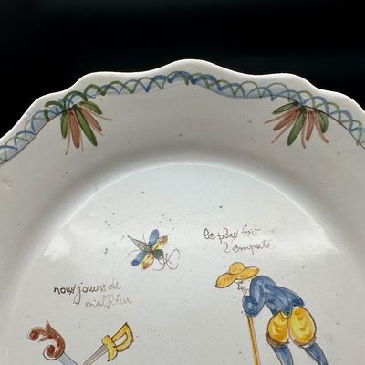 French Faience “Three Estates” Revolutionary-Style Plate
