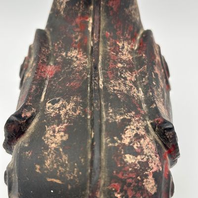 Chinese Carved Gilt & Painted Wood Bird Sculpture