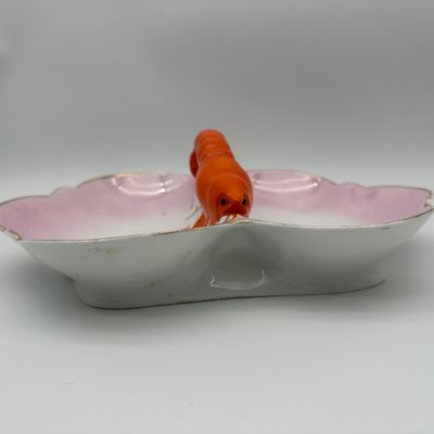 Antique Porcelain Lobster Serving Dish
