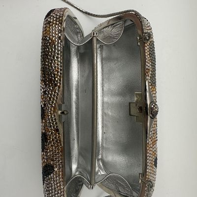 Judith Leiber Vintage Camouflage Crystal Minaudière Evening Bag