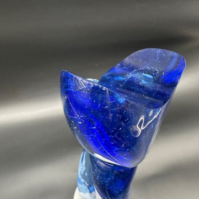 Maurice Alvarado “Blue Torso” Blown Glass Sculpture