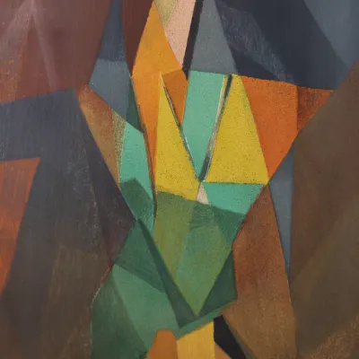 Jacques Villon (1875–1963), Cubist Figure, 1914/1962, Signed & Numbered Color Lithograph 104/175