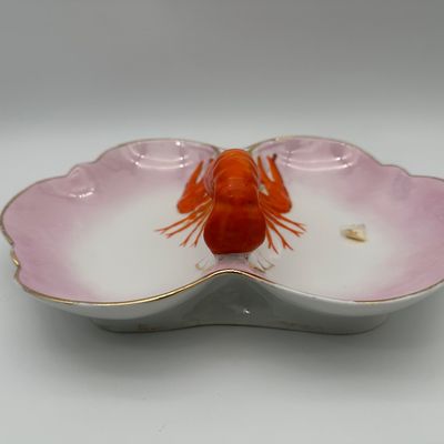 Antique Porcelain Lobster Serving Dish