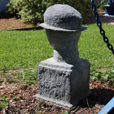 Unknown American Artist, “Man With Hat,” 20th Century, AP Figural Sculpture