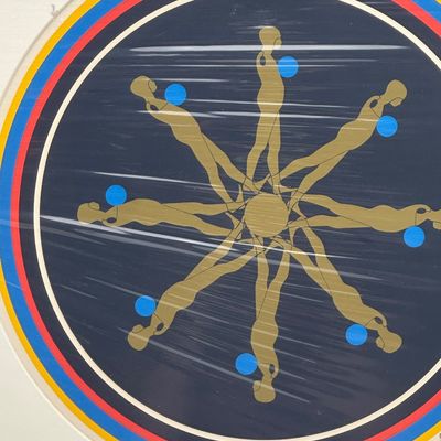 Ernest Tino Trova – Falling Man in Circle, 1968, Artist’s Proof Silkscreen