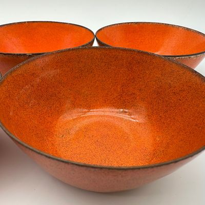 Jade Snow Wong San Francisco Enameled Copper Bowls – Set of 7