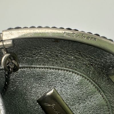 Judith Leiber Vintage Black Crystal Coiled Snake Minaudière Evening Bag