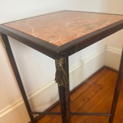 Mario Villa Mixed Metal & Marble-Top End Table
