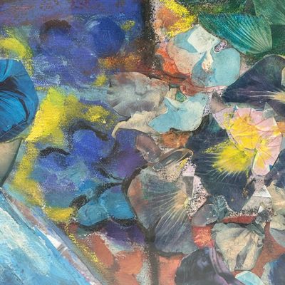 Edith Feiner Sarett - Original Signed Mixed Media on Paper