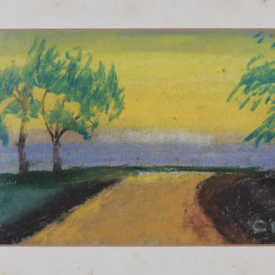 Charles Hudson (American, 20th Century), Untitled Landscape, Signed Pastel