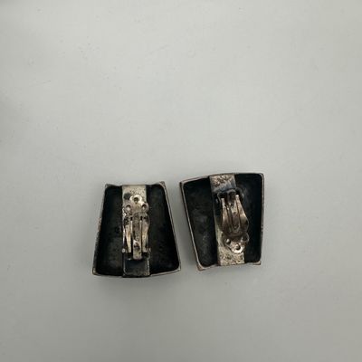 Two Pairs Sterling Silver Clip-On Earrings