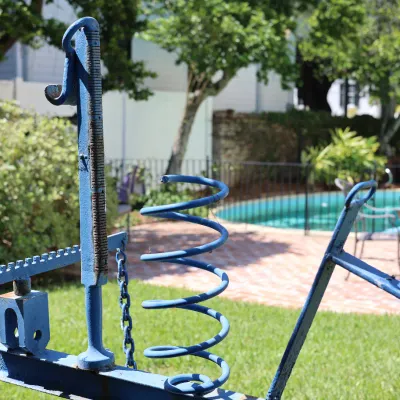 Martin Payton (American/Louisiana, b. 1948), “L’Amistad,” 1983, Unique Painted Steel Sculpture