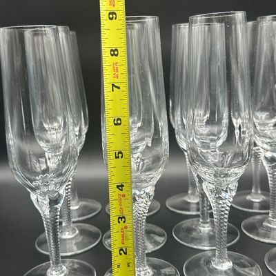 Crystal Champagne Flutes – Set of 12