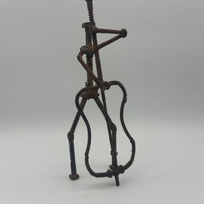 Signed Welded Metal Musician Sculpture Ensemble
