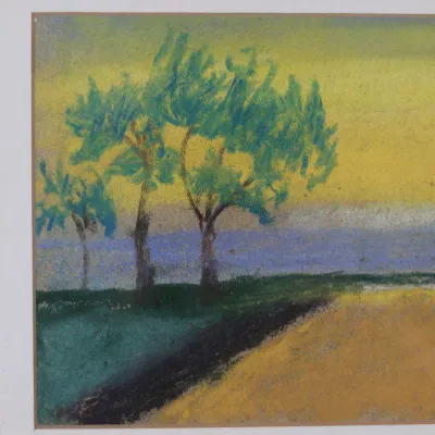 Charles Hudson (American, 20th Century), Untitled Landscape, Signed Pastel