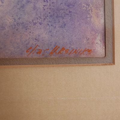 Charles Henry Reinike Signed Abstract Monoprint – No. 1/15, Framed