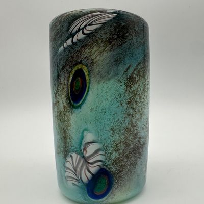 Hand-Blown Art Glass Vase