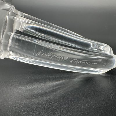 Lalique Crystal Flower Stopper with Decanter