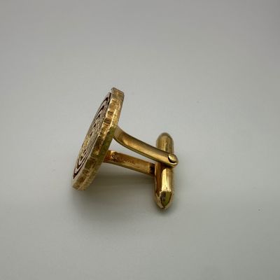 14K Gold Spiral Cufflink