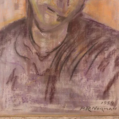 Peter Roussel Norman (1903–1975), Portrait of a Man, 1959, Signed Painting