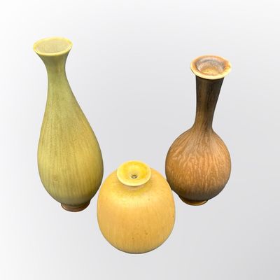 Berndt Friberg for Gustavsberg – Three Miniature Stoneware Vases