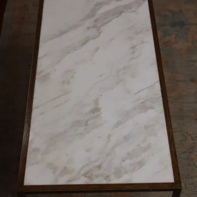 Mid-Century Modern Marble Top Coffee Table