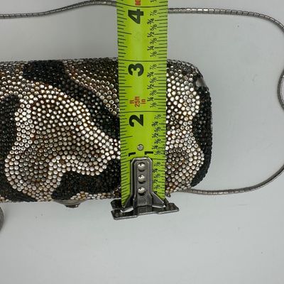 Judith Leiber Vintage Camouflage Crystal Minaudière Evening Bag