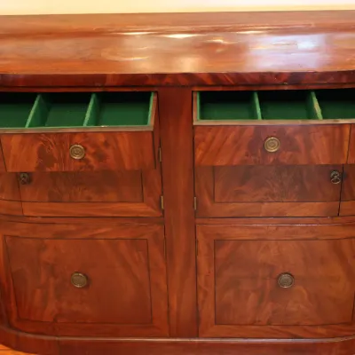 Regency Ebony-Banded Flame Mahogany Sideboard, Circa 1815
