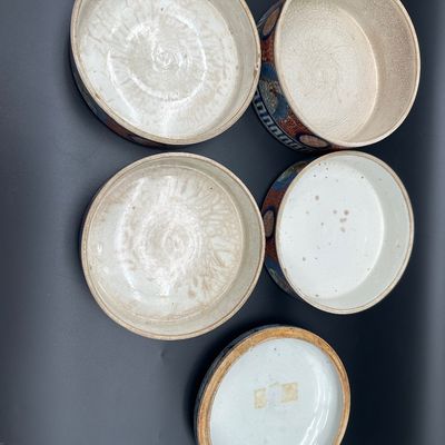 Vintage Japanese Imari-Style Porcelain 4-Tier Jubako Stacking Box