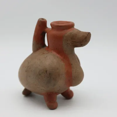Pre-Columbian Style Zoomorphic Pottery Effigy Vessel