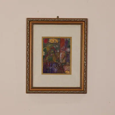 Edith Feiner Sarett (1923–2008), Untitled Abstract, Mixed Media on Paper