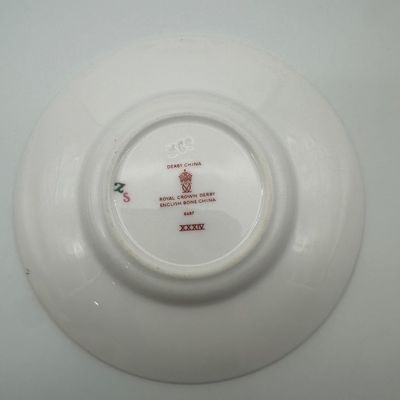 Royal Crown Derby Bone China Salad Plates, Demitasse Cups & Saucers