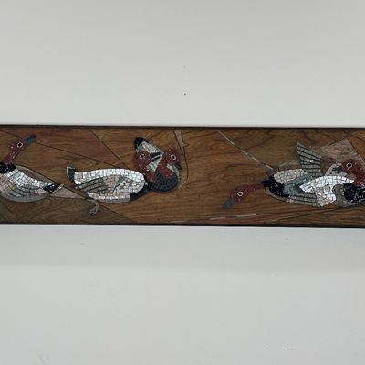 Rare 1957 Primus Designs “Ducks” Mid-Century Modern Mosaic Wall Art Panel