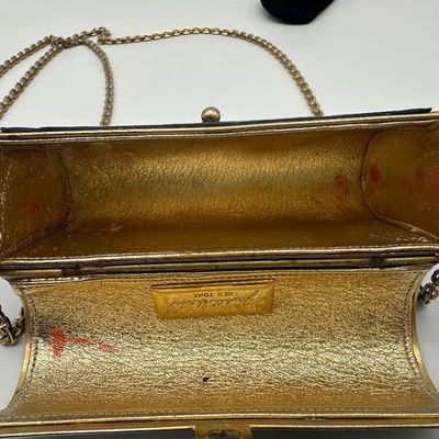 Judith Leiber Vintage Black Exotic Skin Shoulder Bag