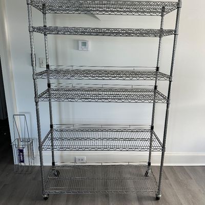 Commercial Chrome Wire 6-Tier Rolling Shelving Unit (3rd floor)