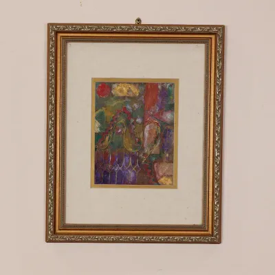 Edith Feiner Sarett (1923–2008), Untitled Abstract, Mixed Media on Paper