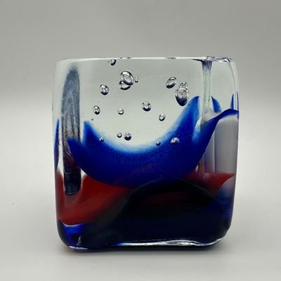 Robert William Willson Signed Glass Cube, 1977