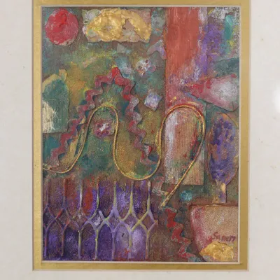 Edith Feiner Sarett (1923–2008), Untitled Abstract, Mixed Media on Paper