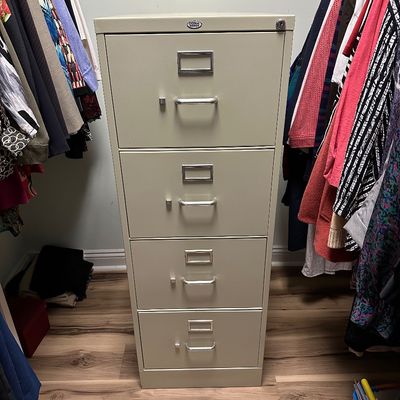 Office Depot 4-Drawer Vertical Metal Filing Cabinet – Locking, Beige