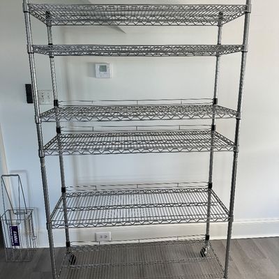 Commercial Chrome Wire 6-Tier Rolling Shelving Unit (3rd floor)