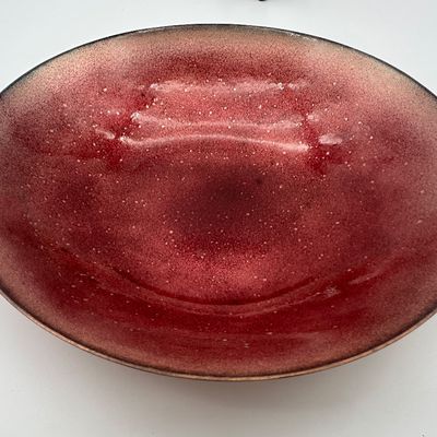 Jade Snow Wong Mid-Century Modern Copper Enamel Bowl