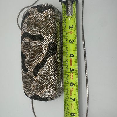 Judith Leiber Vintage Camouflage Crystal Minaudière Evening Bag