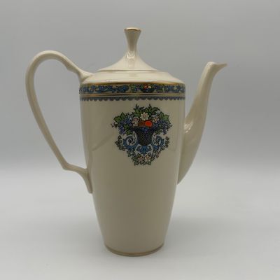 Lenox Autumn China Teapot, Teacups, Candlesticks & Bow