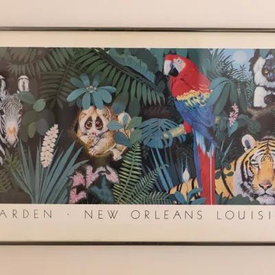 Sales Title Vintage Audubon Zoological Garden New Orleans Wildlife Poster