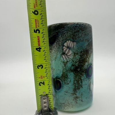 Hand-Blown Art Glass Vase