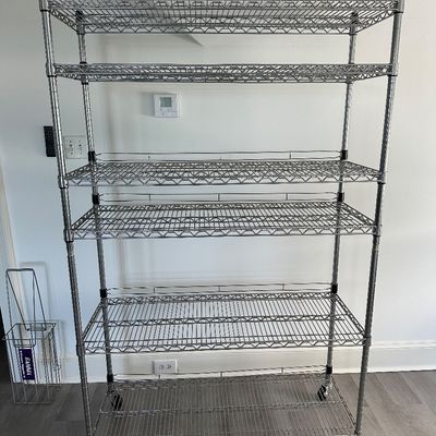 Commercial Chrome Wire 6-Tier Rolling Shelving Unit (3rd floor)