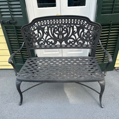 Hanamint Tuscany Cast Aluminum Garden Bench